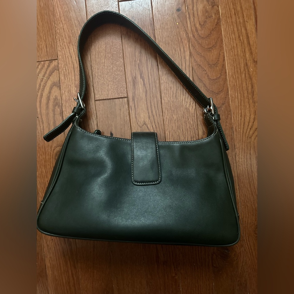 Coach Hamptons Leather Small Hobo #7789 Rare Vintage Green